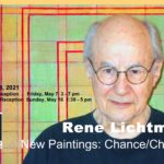 postcard demarking Rene Lichtman gallery showing