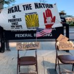 Michigan US Senators in effigy