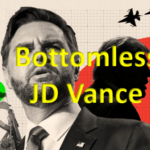 JD Vance superimposed over Trump, labeled bottomless.